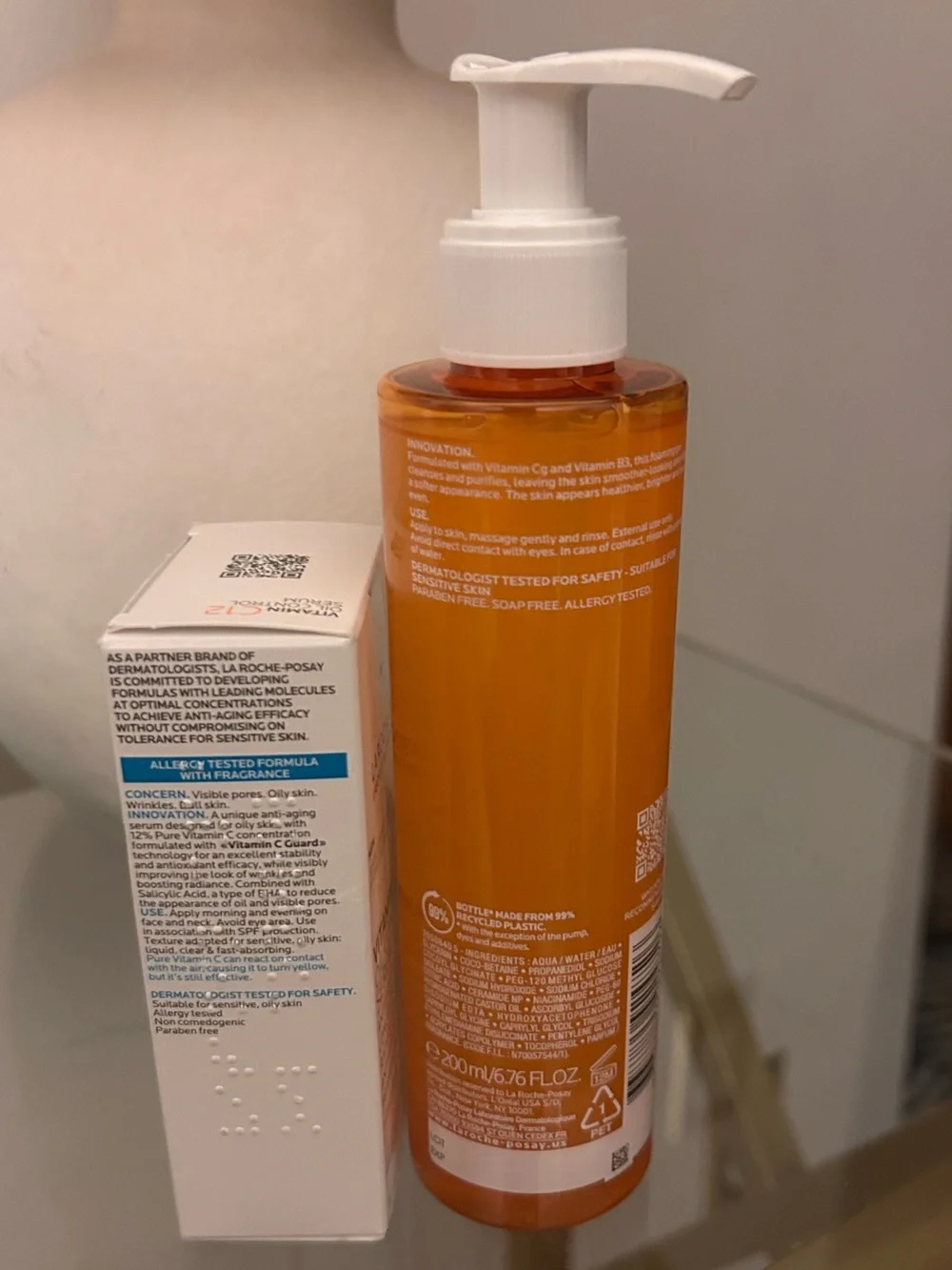 La Roche Posay Vitamin C Skincare Bundle Serum + Cleanser NIB